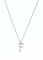 Vicenza - Piazzetta Palladio 2 - Collana Golay Donna LETTERE in Oro bianco Diamante 0.06 Ct GFF - GFF